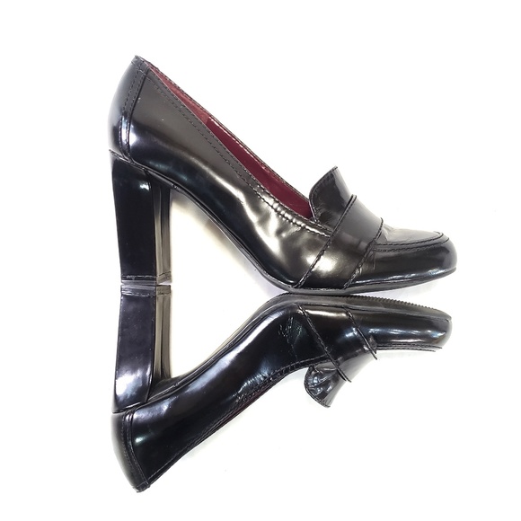 5.5 Enzo Angiolini Leather Heel Loafer Classic - Picture 5 of 8